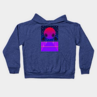 Summer Nights Are Calling - Blue Midnight Kids Hoodie